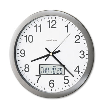 Howard Miller® Chronicle Wall Clock With Lcd Inset, 14" Overall Diameter, Gray Case, 1 Aa (sold Separately) freeshipping - TVN Wholesale